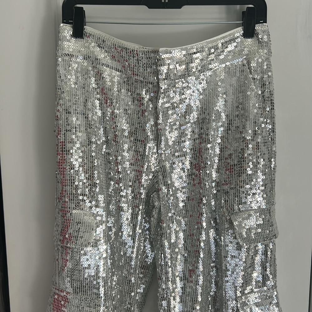 Alice and Olivia Hayes sequin cargo pants - Picture 4 of 16
